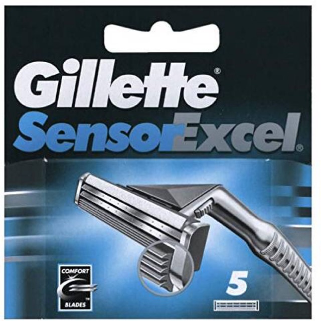 Lưỡi Cạo Gillette Sensor Excel Hộp 5 Lưỡi