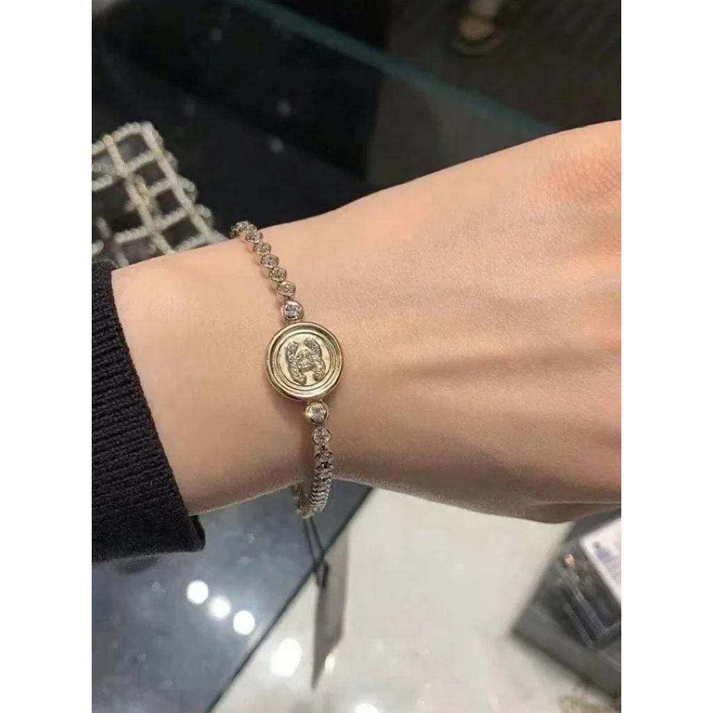 Vòng Cổ / Vòng Đeo Tay Bằng Đồng Thau Mặt Chữ C / C Phong Cách Vintage 2023