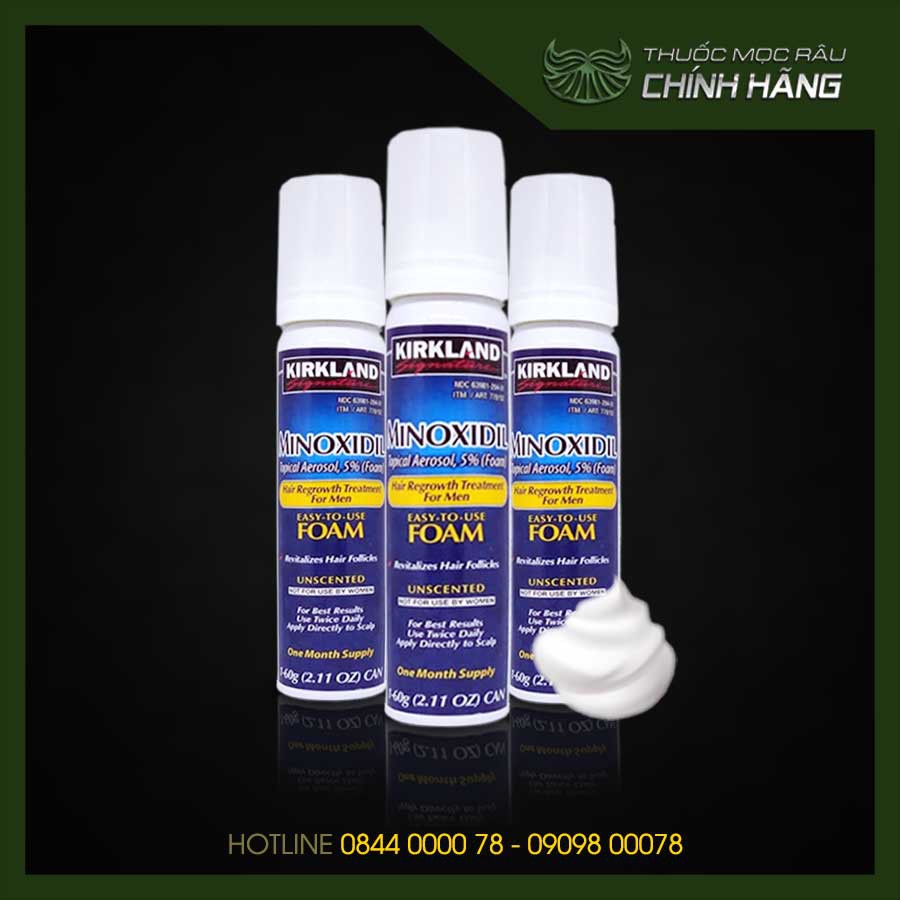 Thuốc Mọc Râu Minoxidil 5% Combo 3 Foam