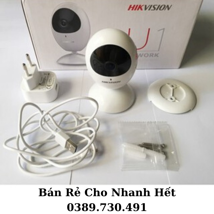 Camera IP WiFi Không Dây Quan Sát Toàn Cảnh 110°, Độ Nét FULL HD1080P HikVision CUBE Mini DS-2CV2U21FD-IW