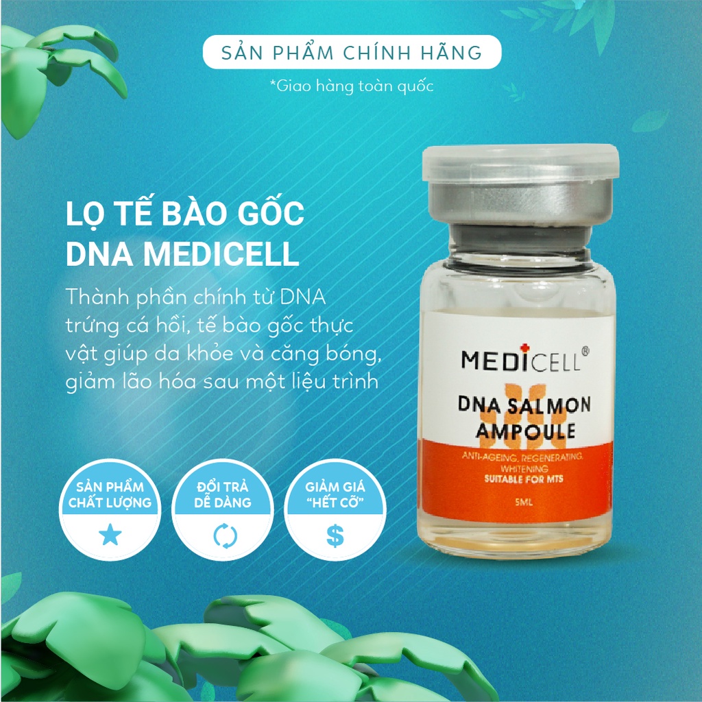 Tế Bào Gốc Tái Tạo Da DNA Cá Hồi Medicell, Mỹ Phẩm Hàn Quốc, Dưỡng Da Căng Bóng - Lọ 5ml