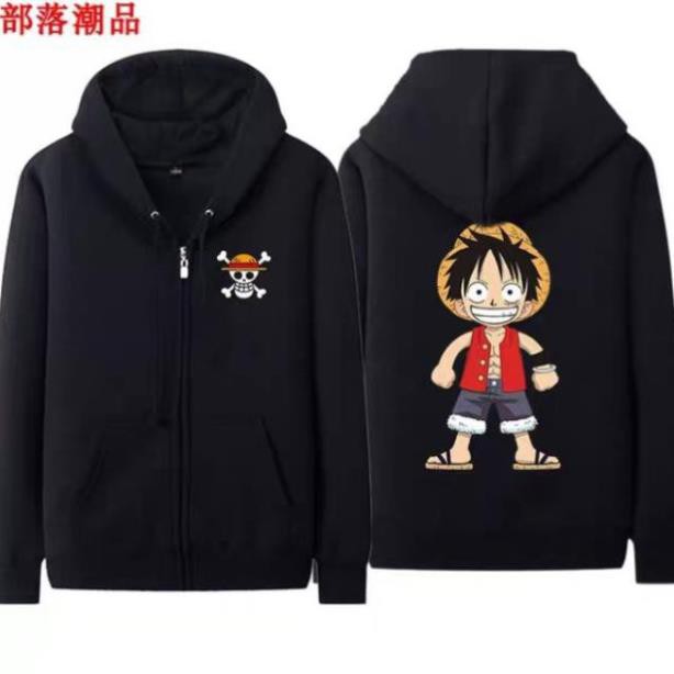 BÁN CHẠY- Áo Khoác Nỉ Ấm One Piece Mũ Rơm chất lượng