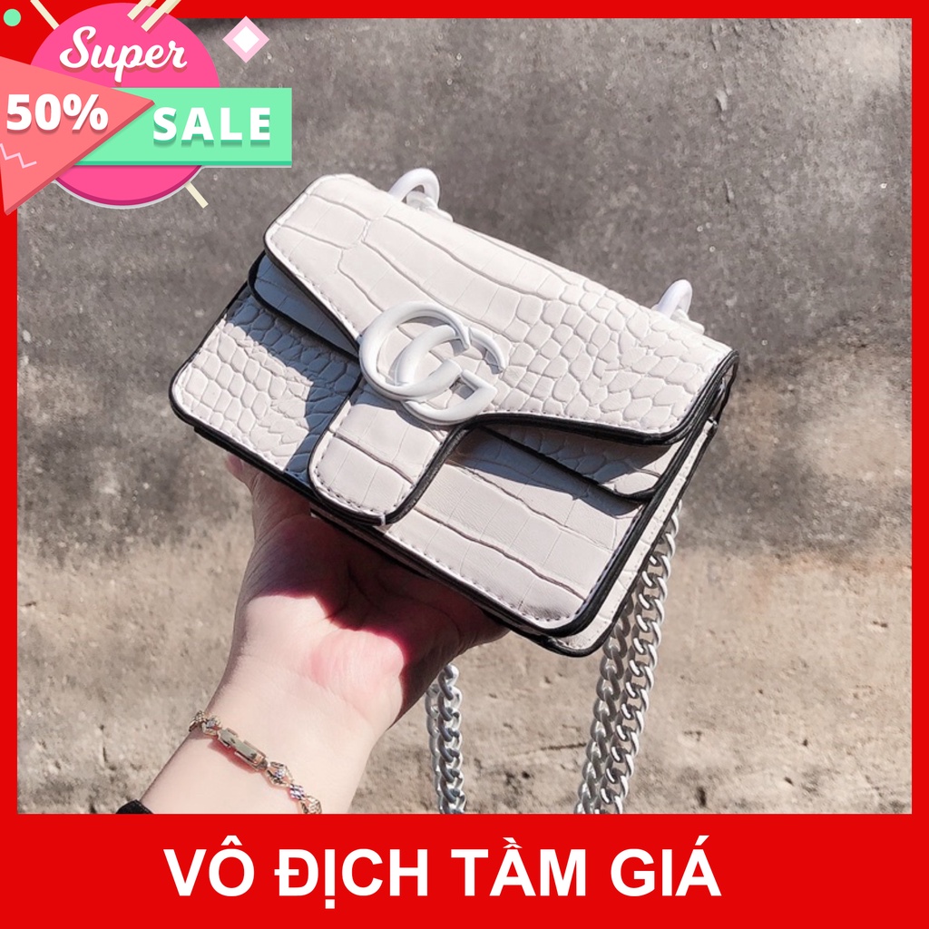 Túi xách mini đeo chéo MGG12 chất da rắn túi xinh da mềm size 16cmx11cm