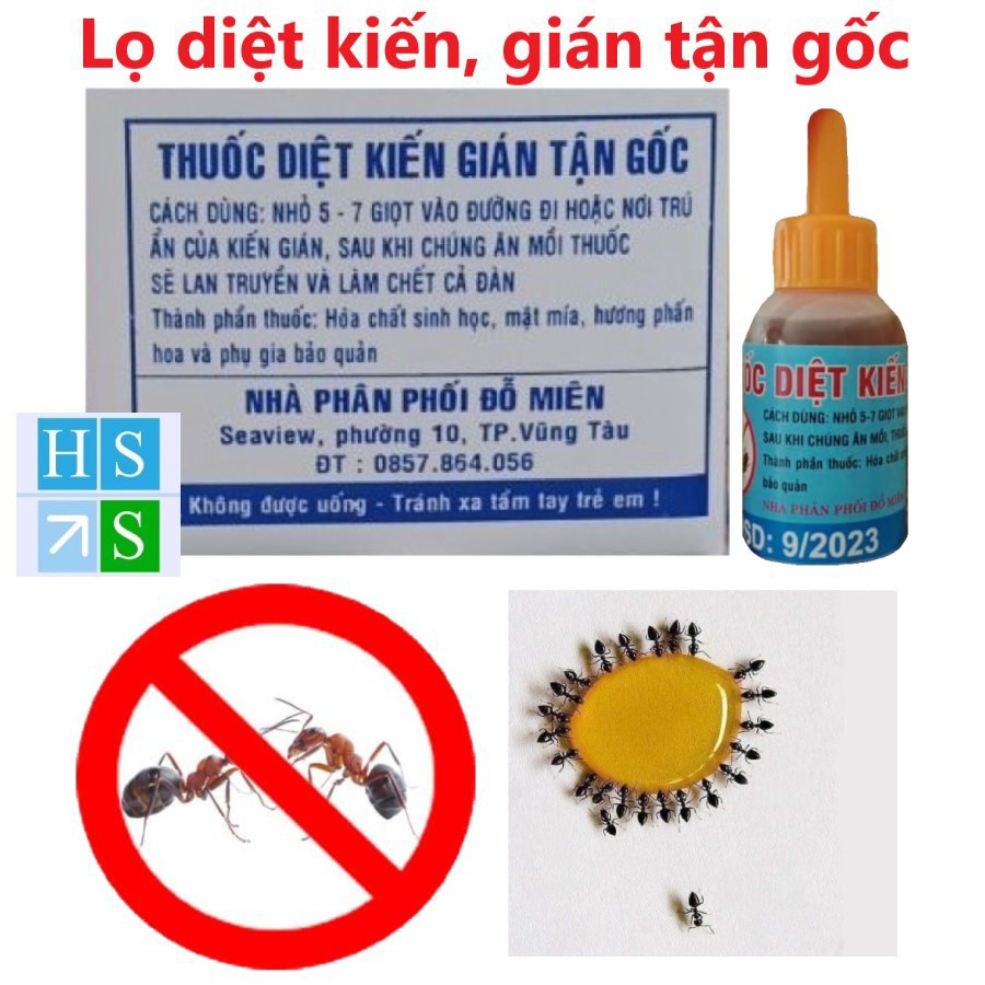 Lọ diệt Kiến 10ml thuốc diệt gián an toàn, hiệu quả 100% - DIỆT KIẾN TẬN GỐC - HS Shop Đag Nẵng