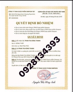 TPCN Giảm Cân Vip9 Yanhee