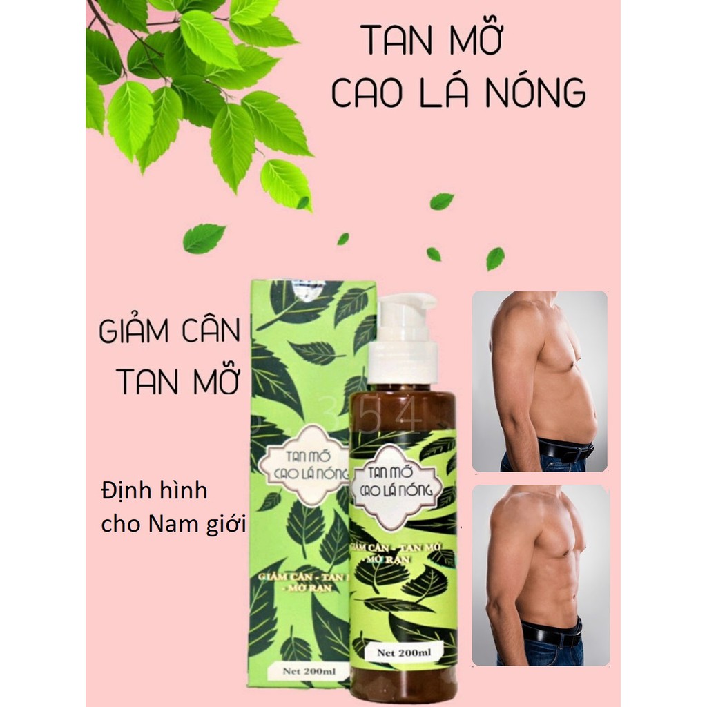 Gel tan mỡ cao lá nóng mạnh giảm cân định hình(giảm cân,tan mỡ,mờ rạn) cho NAM GIỚI