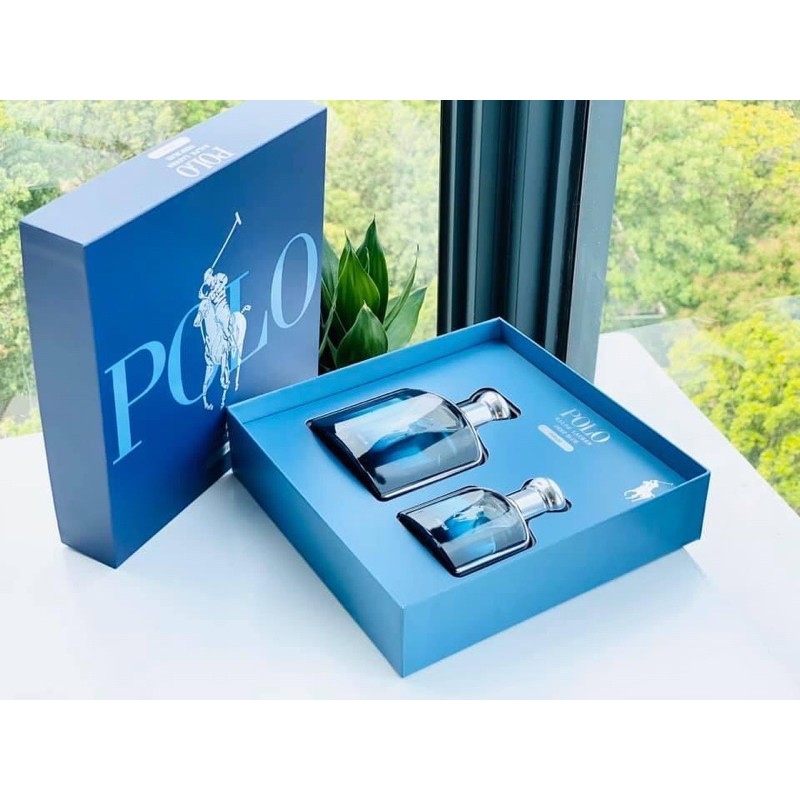 Set nước hoa Palph Lauren Polo Deep Blue Parfum 125ml + 40ml