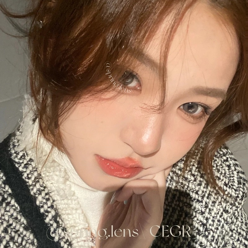 KÍNH ÁP TRÒNG CECE XÁM TÔNG MÀU LẠNH @spring.lens