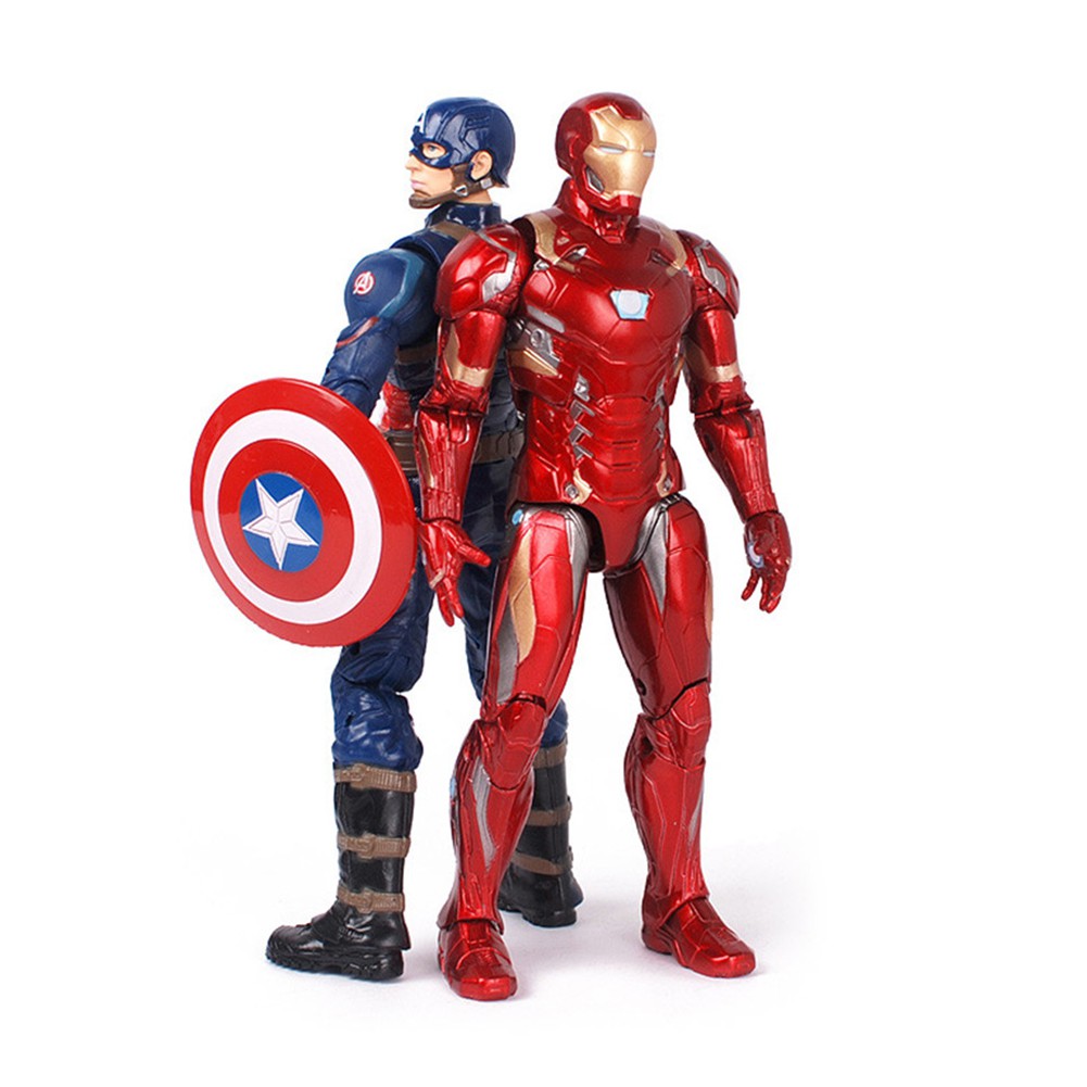 Đồ chơi mô hình Iron Man Captain America Black Panther vui nhộn dành cho bé