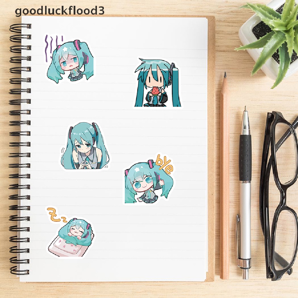 Bộ 65 Miếng Dán Hoạt Hình Hatsune Miku Graffiti Trang Trí Vali Laptop