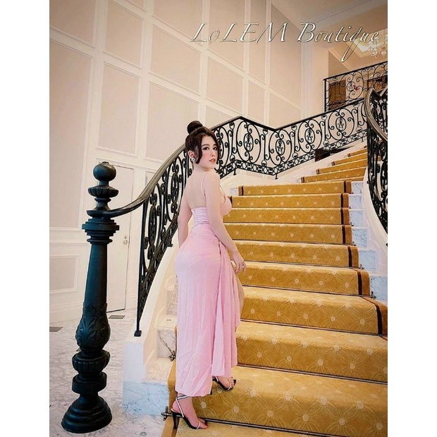 Đầm maxi phi 2 dây