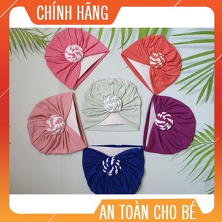 Mũ turban xoắn ốc chất thun lụa cho bé