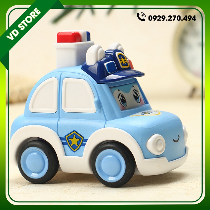 Đồ Chơi Xe Cảnh Sát Cứu Thương Cứu Hỏa Cần Cẩu Nhấn Nút Chạy Đà Dễ Thương Cho Bé