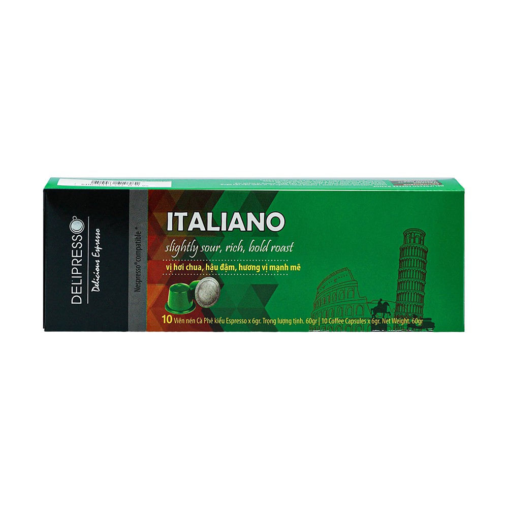 Capsules - Italiano - 10 viên x 6g - Cà Phê Viên Nén Delipresso - Phương Vy Coffee | BigBuy360 - bigbuy360.vn