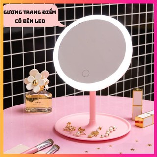 Gương trang điểm để bàn cảm ứng có đèn LED - Bộ sản phẩm đa năng hữu dụng dành cho phái đẹp năm 2020 CA66