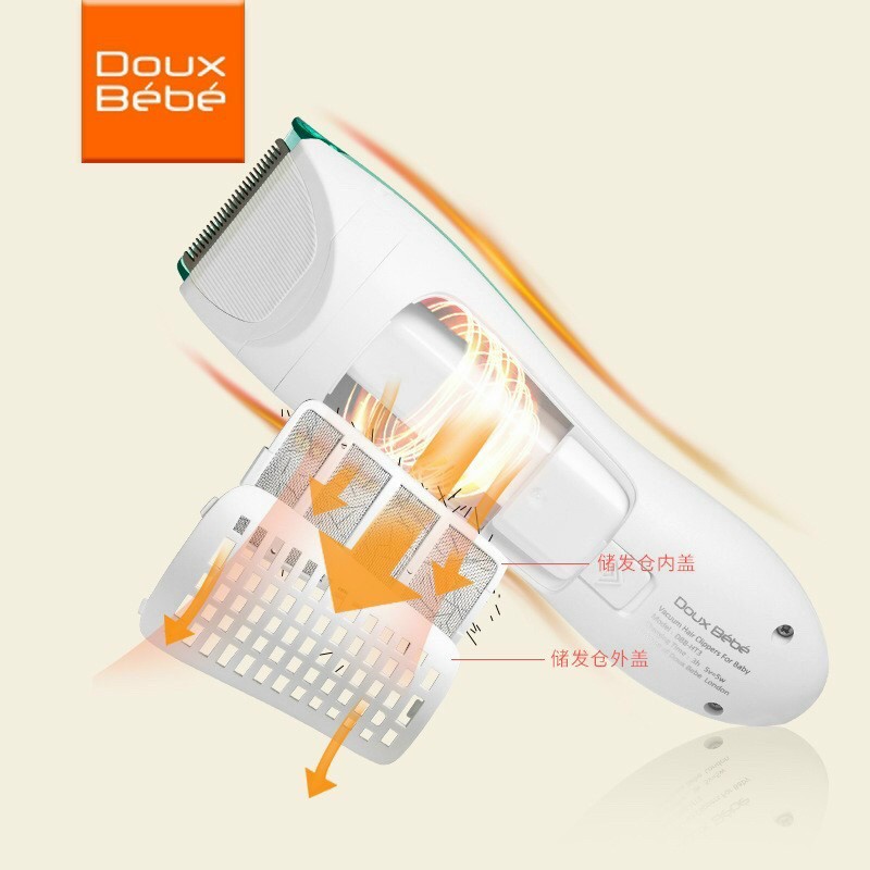 [Haobaby Shop] Tông đơ cắt tóc cho bé DOUX BÉBÉ, bản thường, có hút tóc, có chống nước, Trimmer, Misuta