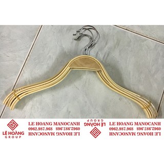 Móc tre nữ 100 chiếc móc áo gỗ vai đệm nữ 40cm