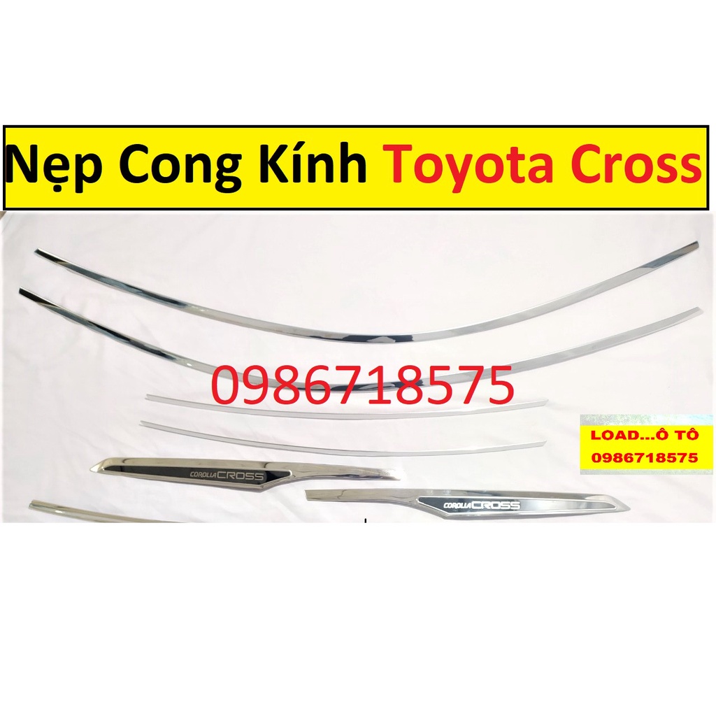 Nẹp Cong Kính Corolla Cross 2022-2020❤️ Bộ Nẹp Cong Kính Xe Toyota Corolla Cross Inox cao Cấp