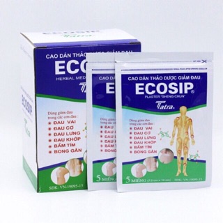 Cao dán thảo dược ecosip - gói nhỏ 5 miếng