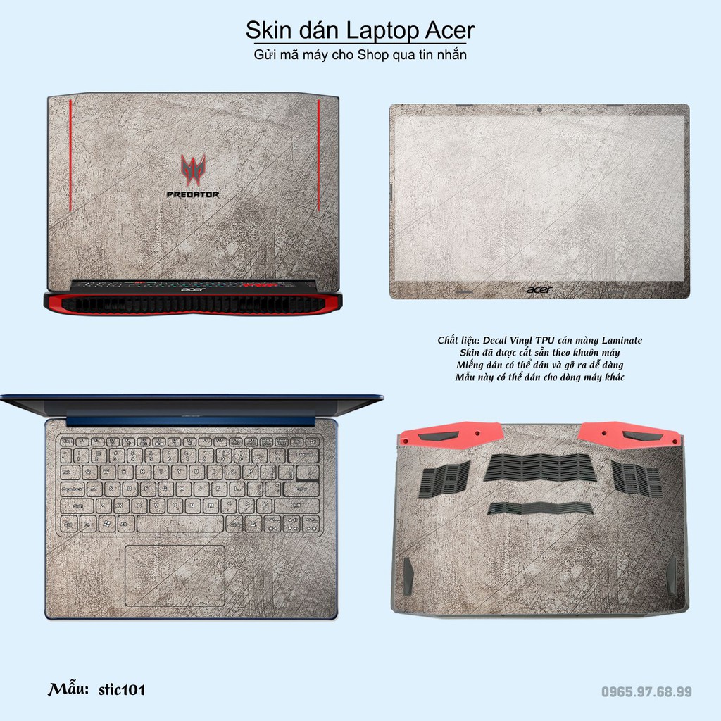 Skin dán Laptop Acer in hình Hoa văn sticker _nhiều mẫu 17 (inbox mã máy cho Shop)