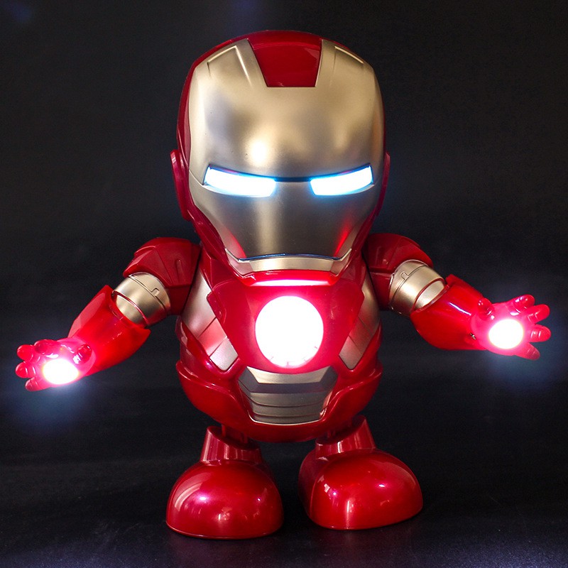 Đồ chơi robot người sắt nhảy múa có đèn và nhạc cho bé món quà động viên kích lệ trẻ trong học tập và vui chơi giải trí
