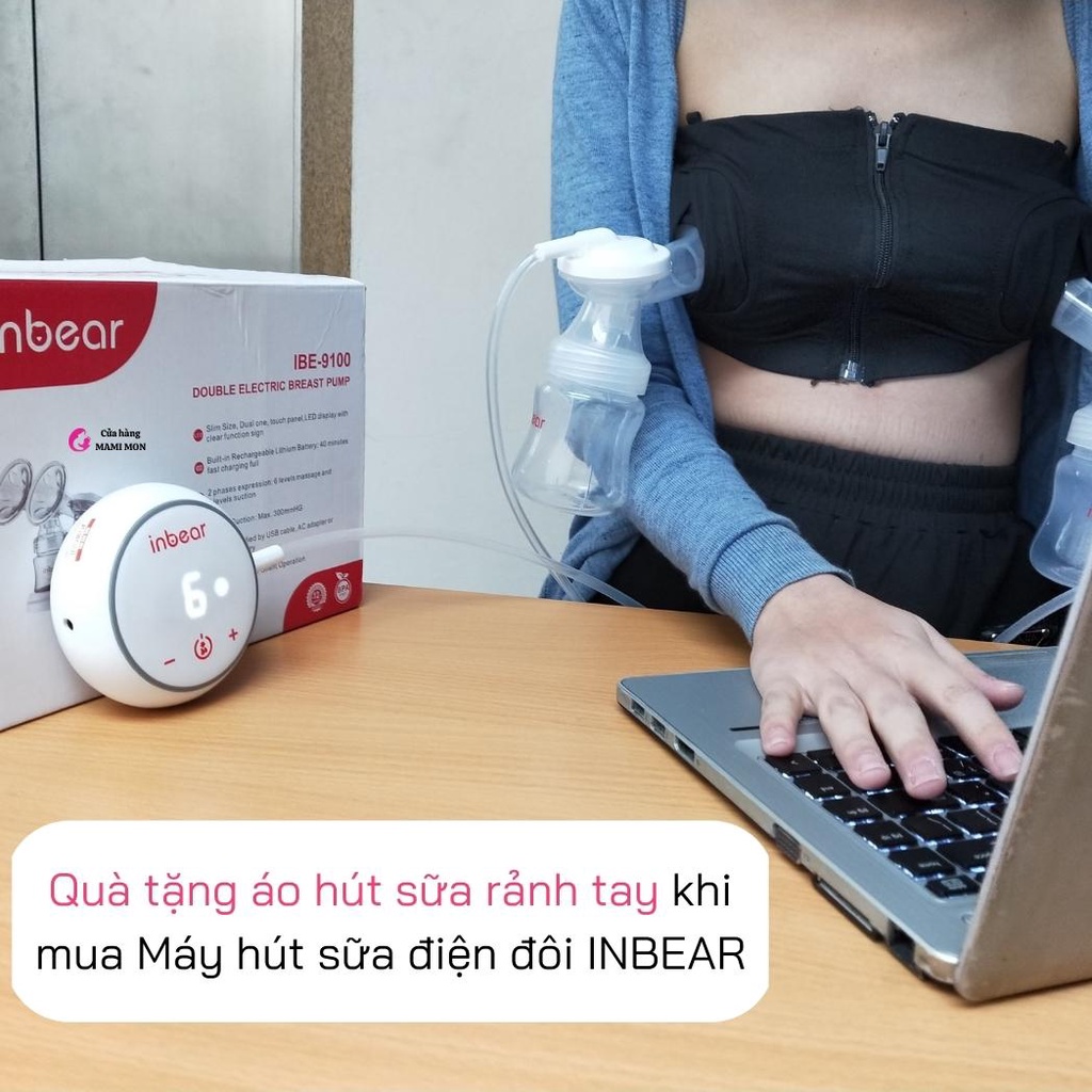 Máy Hút Sữa Điện Đôi Rảnh Tay Inbear Shop Mami Mon Hút Sữa Cầm Tay Tiện Lợi