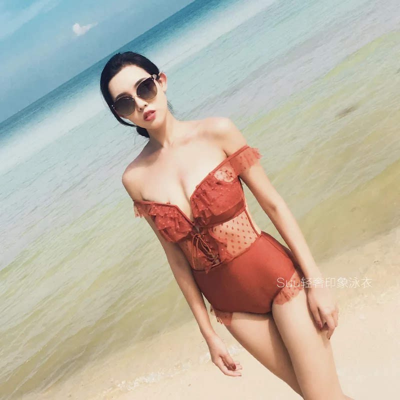 Bộ Bikini đồ bơi 1 mảnh ❤️𝐊𝐄̀𝐌 𝐌𝐔́𝐓❤️ corset ren lưới quyến rũ có sẵn mút ngực Shop GYMSTORE 612 | BigBuy360 - bigbuy360.vn