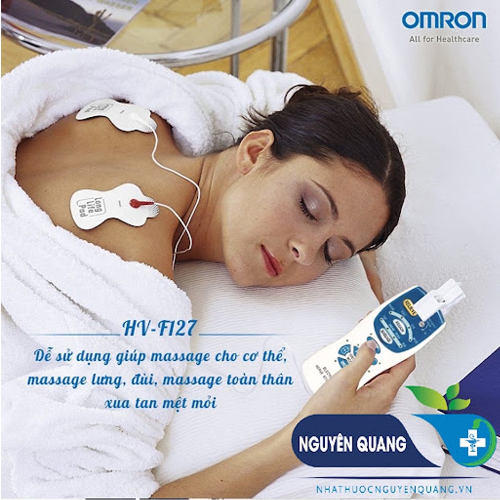 [Hàng Chính Hãng] Máy Massage Xung Điện Trị Liệu Omron HV-F127 |  Thư Giãn , Giảm Đau Nhức - Bảo Hành 24 Tháng