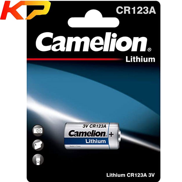 Pin CR123 3V Camelion, Pin Máy Anh CR123A-BP1 PhotoLithium _ Vỉ 1viên