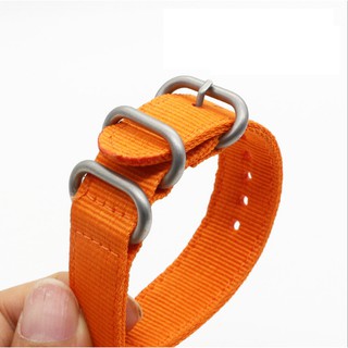 Dây đồng hồ vải dù quân đội màu cam