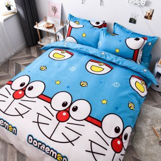 Bộ Chăn Ga Gối Doreamon Cotton Poly