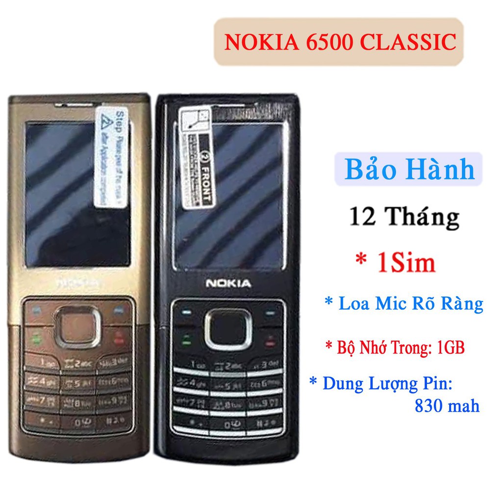 Điện Thoại Nokia 6500 Classic main zin chính hãng có pin và sạc Bảo hành 12 tháng