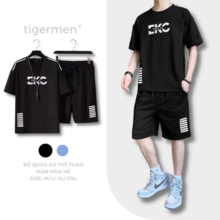 Quần Áo Nam Mùa Hè Tigermen Set Đồ Bộ Cotton Áo Thun Cộc Tay Thể Thao Cao Cấp Thời Trang Nam Nữ Unisex