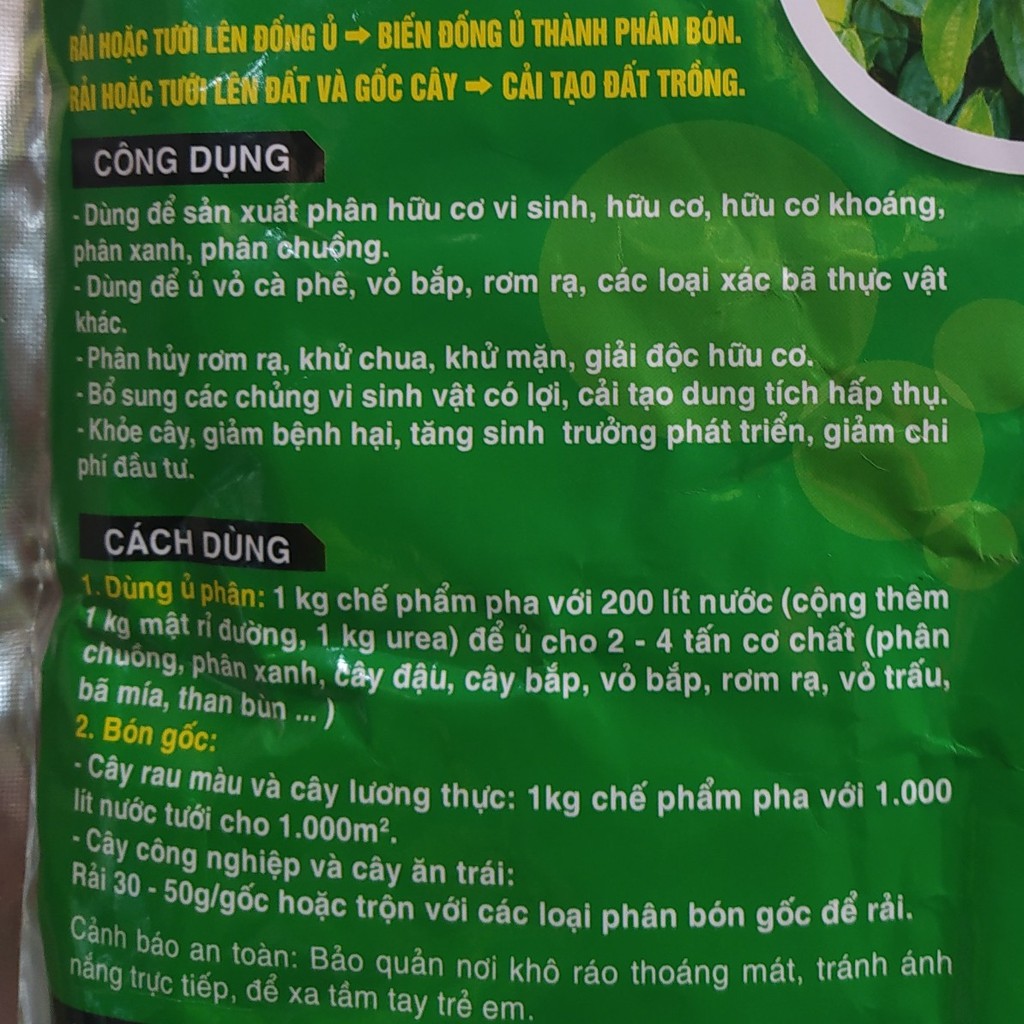 Nấm Đối Kháng TRICODERMA - Phân Hữu Cơ Vi Sinh TRICHODERMA SAITAMA (1kg)