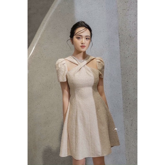 ĐẦM DỰ TIỆC GẤM XOẮN NGỰC NED DRESS