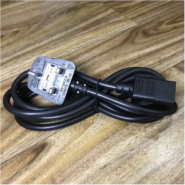 Dây Nguồn Máy Chủ Pused UK 13A-250V . Chuẩn 3 Chấu Có Cầu Chì AC Power Cord BS1363A to C19 16A 250V 3X1.5mm²