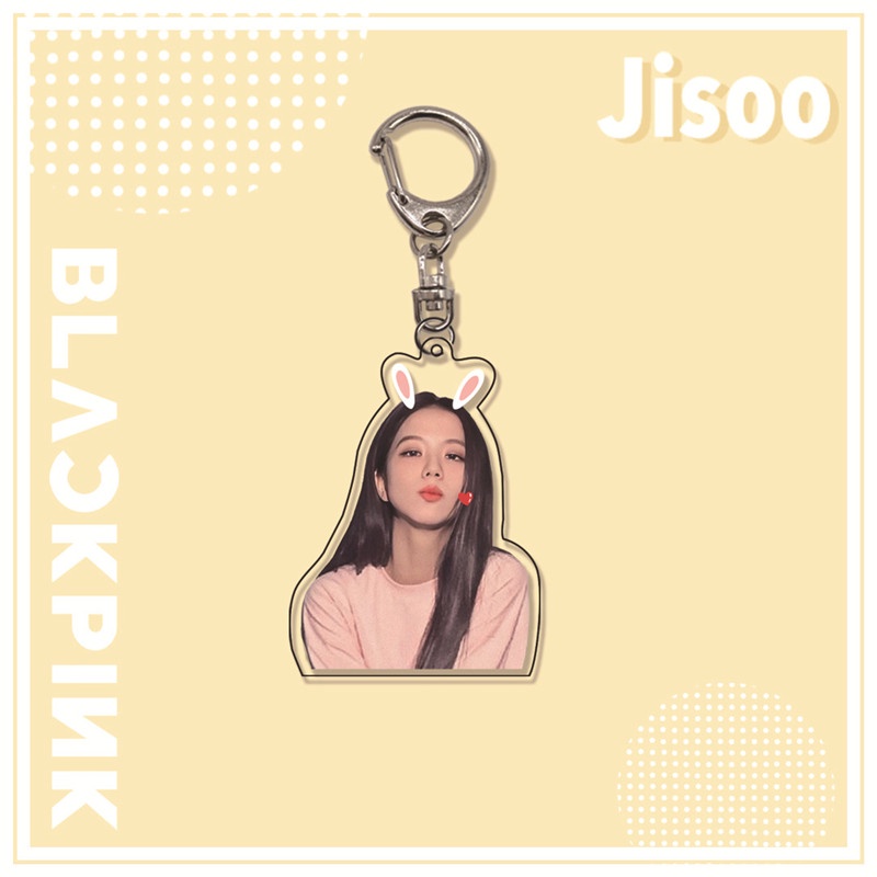 Móc khóa hai mặt bằng nhựa Acrylic hình ca sĩ BLACKPINK jisoo độc đáo