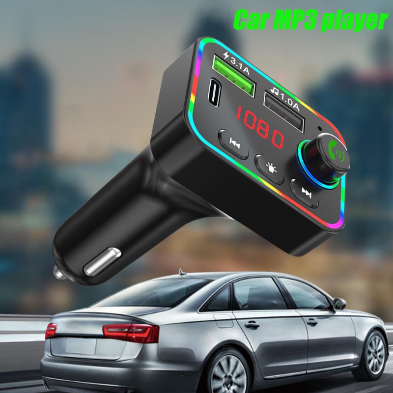 Bluetooth Car FM Transmitter MP3 Audio Player Wireless Audio Adapter USB Fast Charger  Handsfree