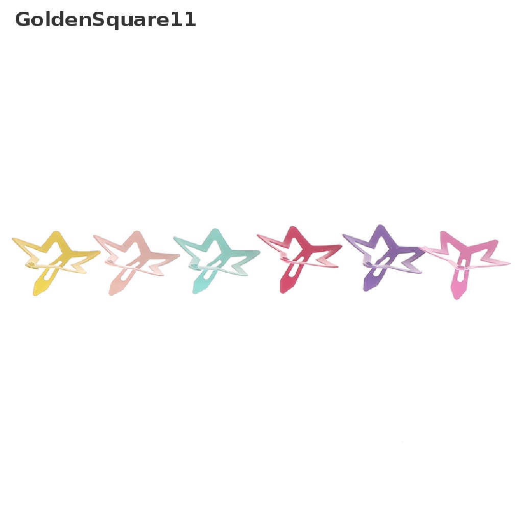 Set 6 Kẹp Tóc Kim Loại Hình Ngôi Sao Dễ Thương Cho Bé Gái Goldsquare11