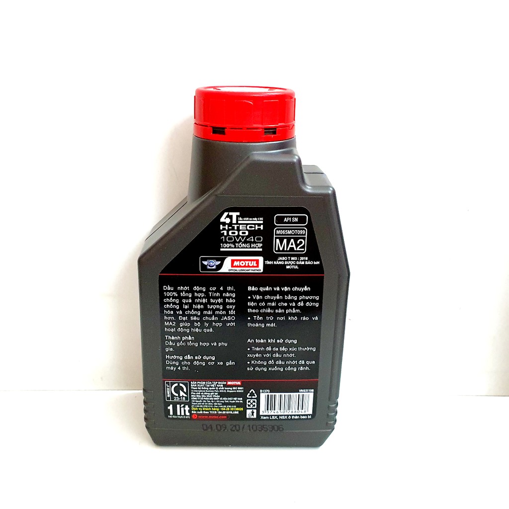 Dầu nhớt MOTUL H-Tech 100 10W40 100% tổng hơp