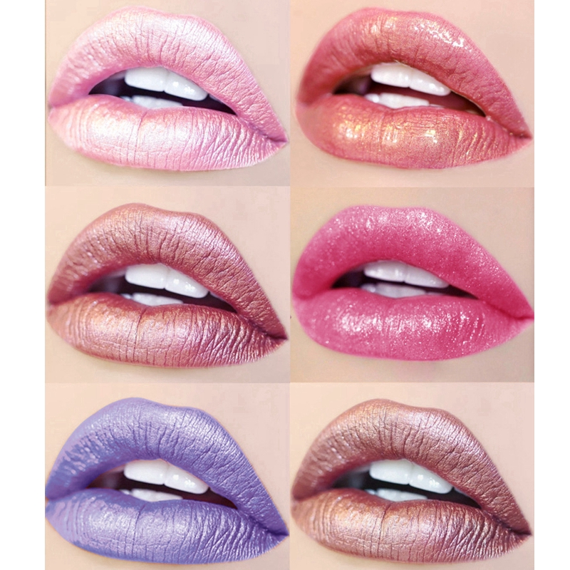 Son bóng ánh nhũ HANDAIYAN màu đẹp quyến rũ chống nước tốt tiện dụng