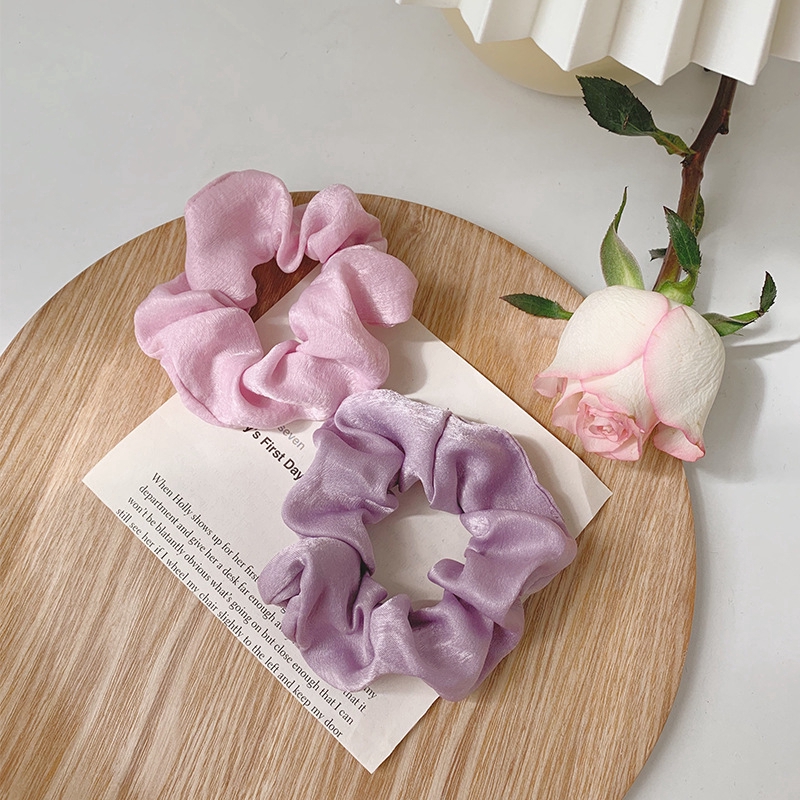 Dây buộc tóc màu trơn kiểu dáng đơn giản thời trang cho nữ d52602