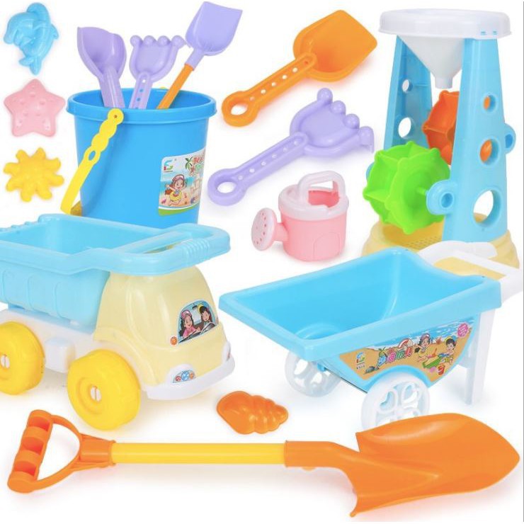 ĐỒ CHƠI XÚC CÁT CHỞ CÁT BÃI BIỂN CHO TRẺ MÀU SẮC ĐẸP, BẮT MẮT, NHỰA ABS AN TOÀN CHO TRẺ