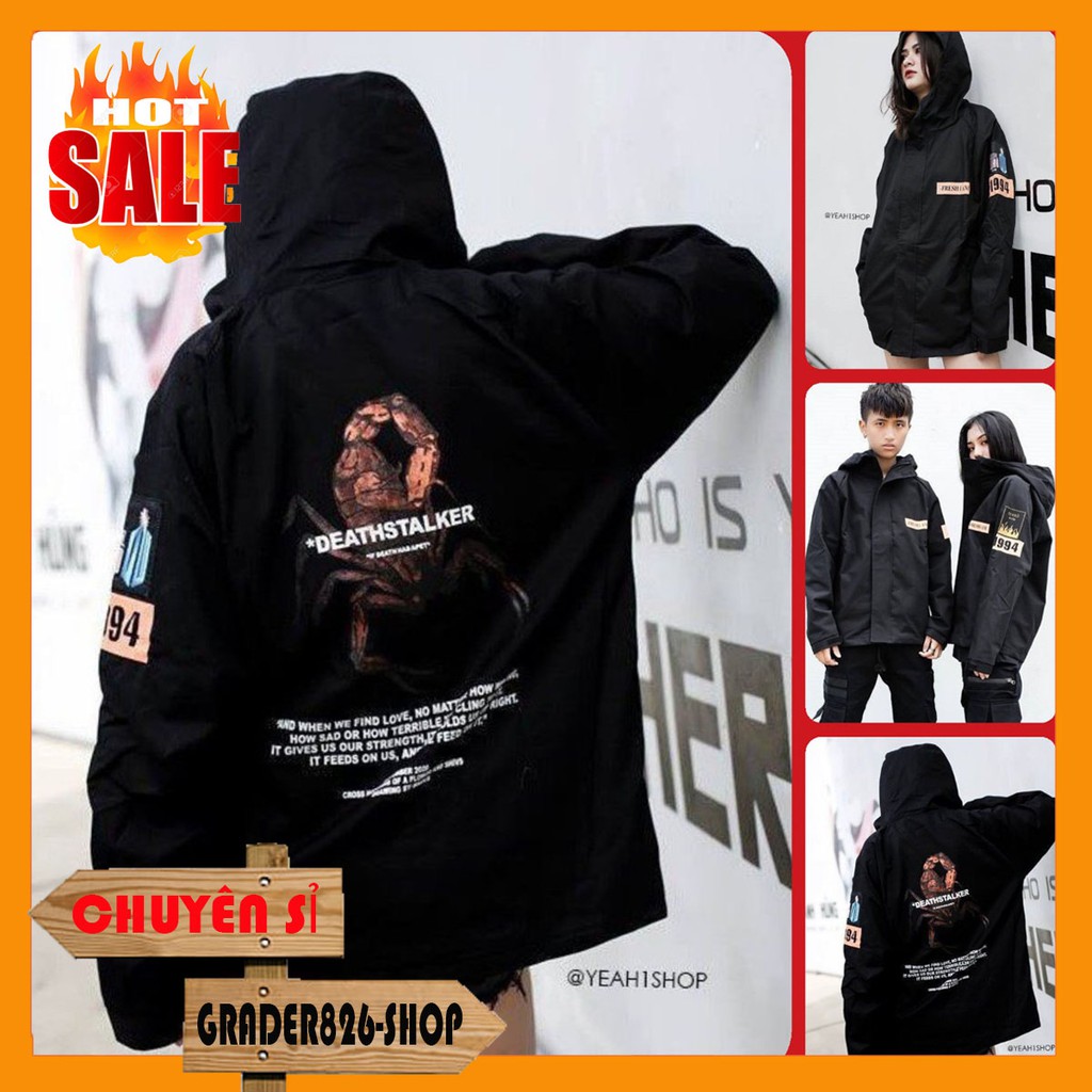 [Đủ 3 size M L XL] Áo Khoác Kaki DeathSta 1994 ( kèm ảnh thật )