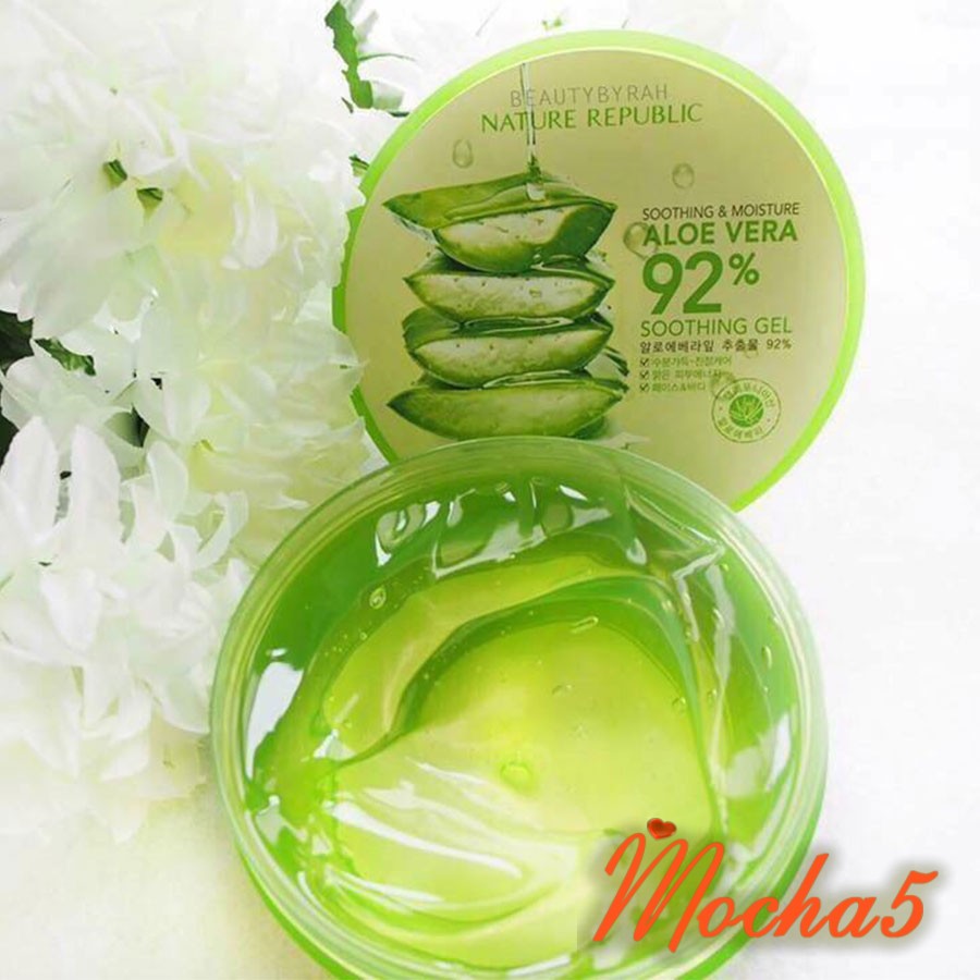 Sỉ gel lô hội NATURE REPUBLIC Aloe Vera 92% cấp ẩm đa năng 300ml [Chính Hãng]