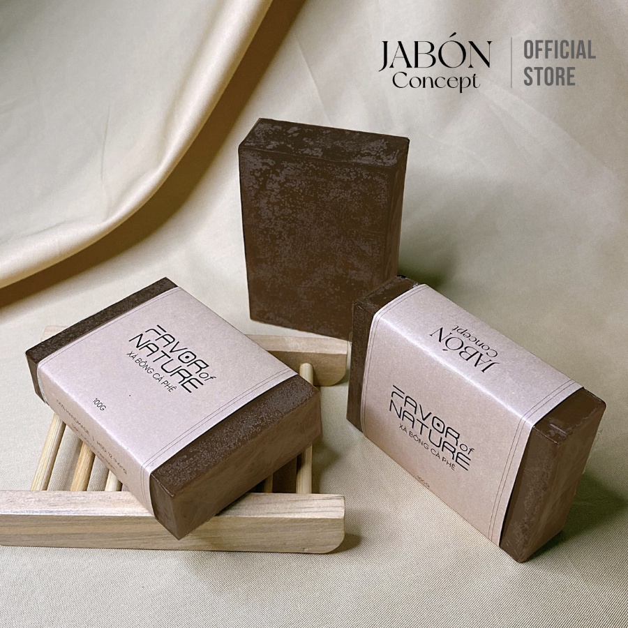 Xà Bông Cà Phê Thiên Nhiên Dược Liệu Khử Mùi Tẩy Tế Bào Chết Sạch Sâu - Jabón Concept