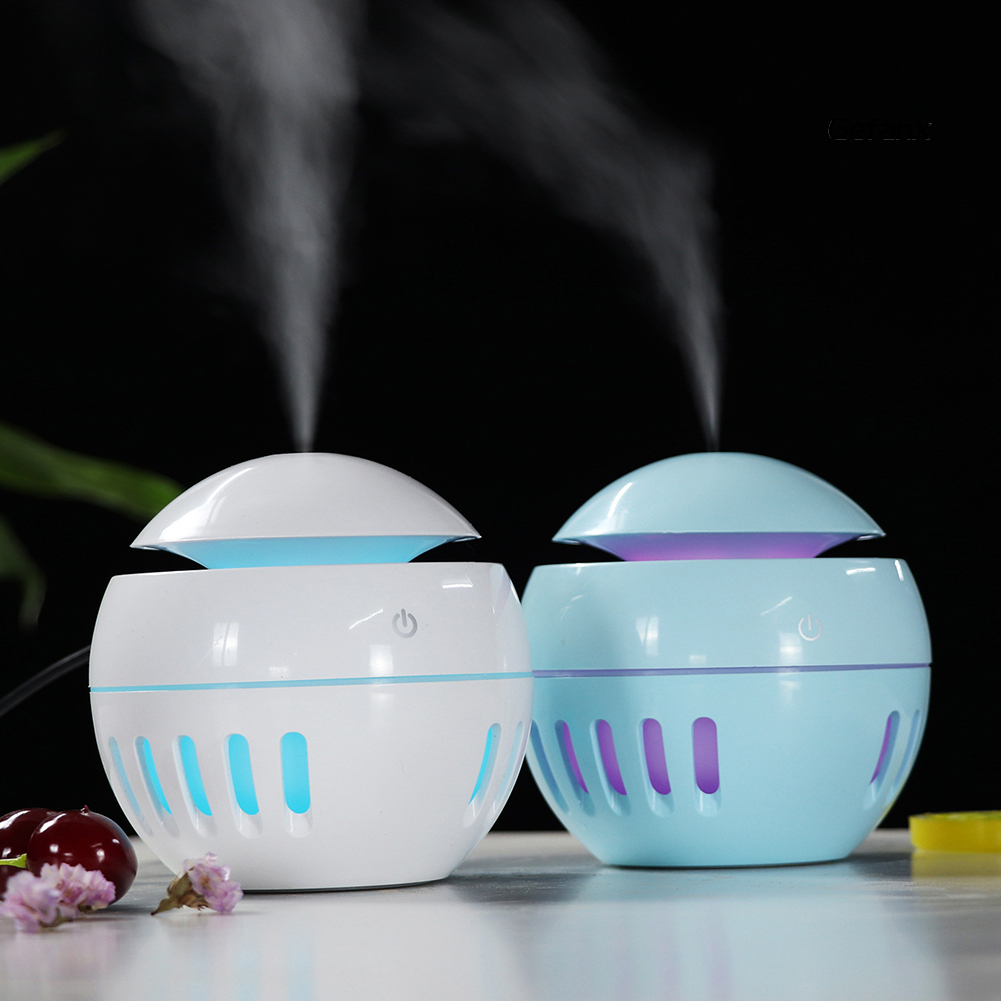 (hàng Mới Về) Máy Phun Sương Tạo Độ Ẩm Không Khí Hình Quả Bóng Mini 130ml Có Đèn Led Nhiều Màu