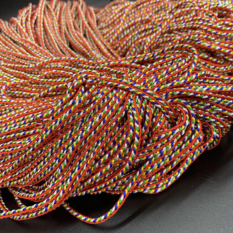 100gam-500gam dây ngũ sắc size 2,5mm- 3.2mm mã 582/582d , dây đan vòng tay, vòng cổ may mắn