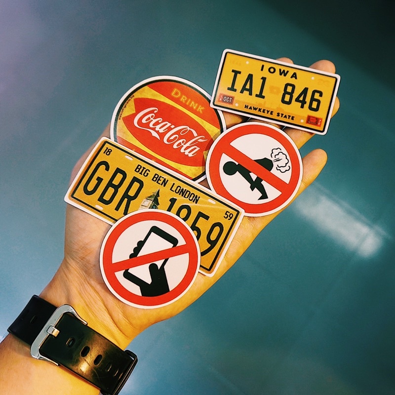 Sticker Retro  chống nước, hình dán mũ bảo hiểm, dán xe, điện thoại, laptop – Nghiện Sticker