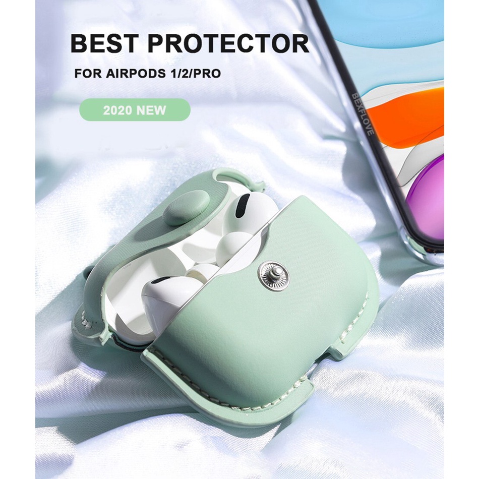 Bao Da Bảo Vệ Hộp Sạc Tai Nghe 3D Cho Airpods Pro 3 2 1